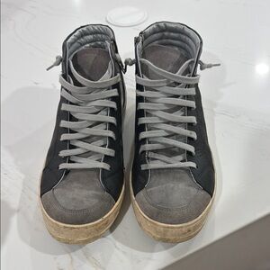 P448 High-Top Men's Sneakers in Gray and Black - men’s 44